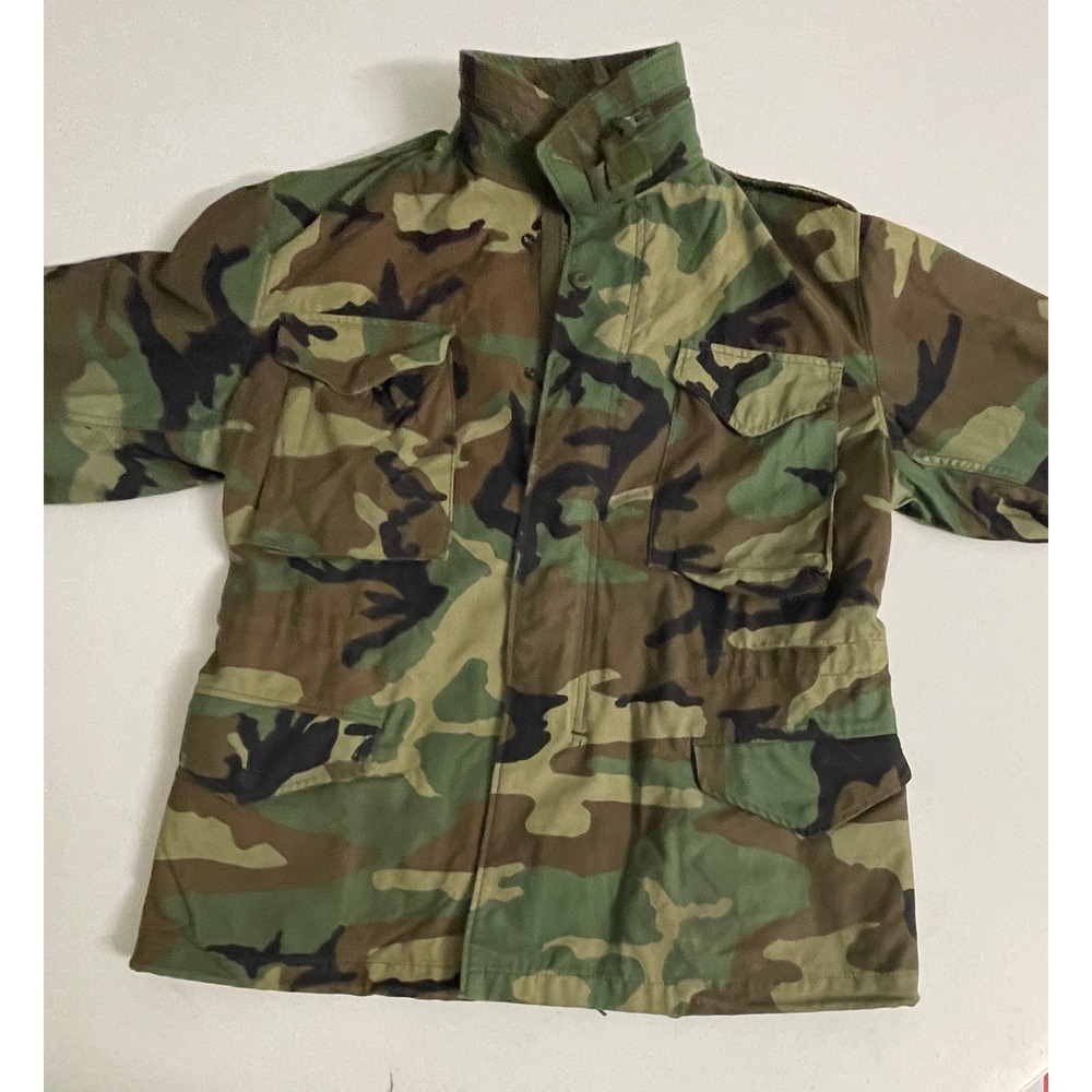 US Military M-65 Field Coat Woodland Camo Jacket Medium Regular Golden Mfg 1996 - Picture 6 of 11
